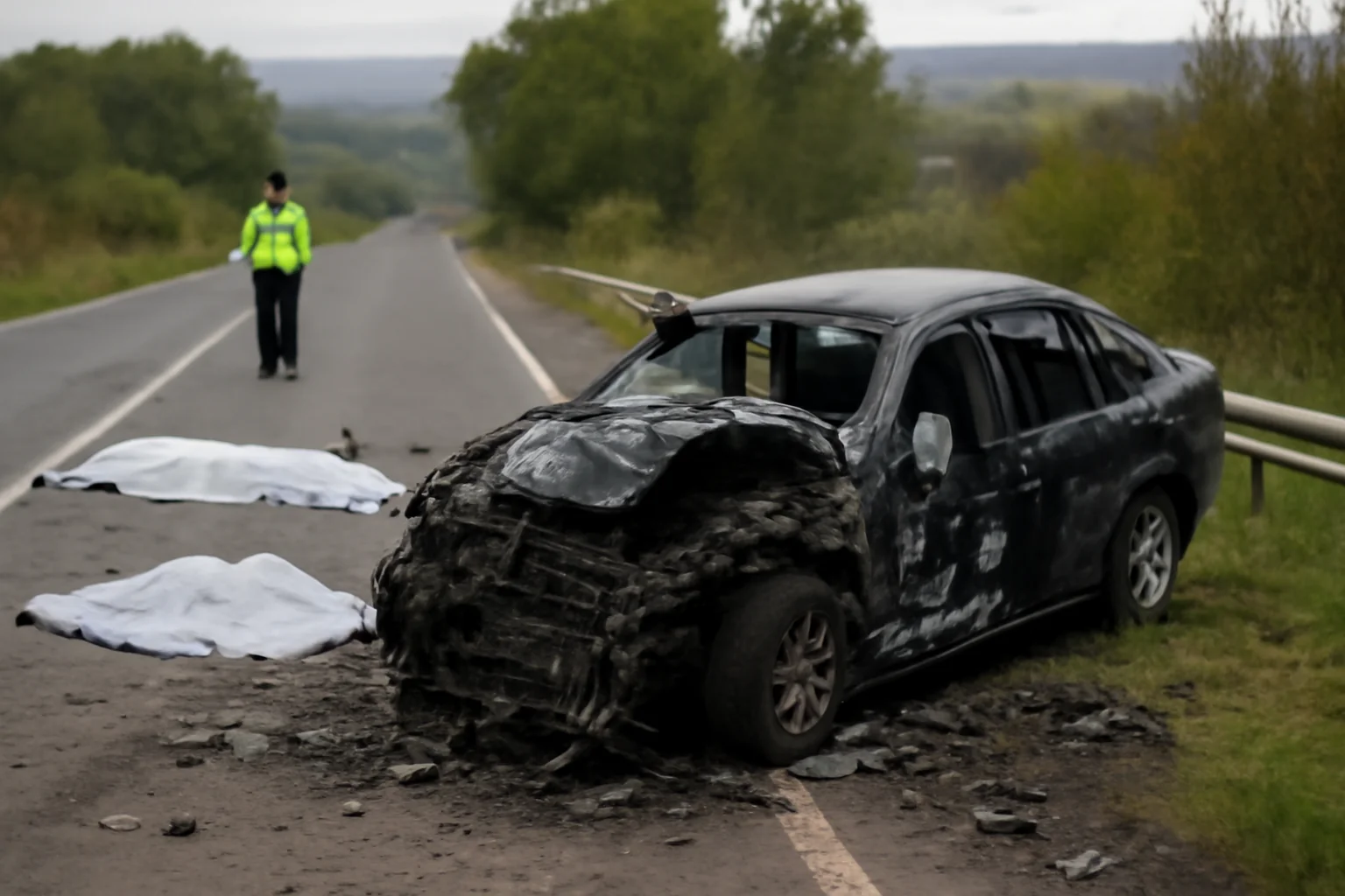 Accident la Nicolinț: motociclist fără permis, dus cu elicopterul SMURD