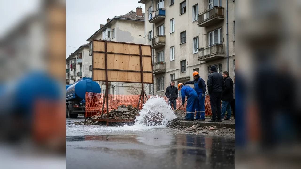 Avarie la rețeaua de apă din Reșița anunțată de Aquacaraș pe 12 februarie