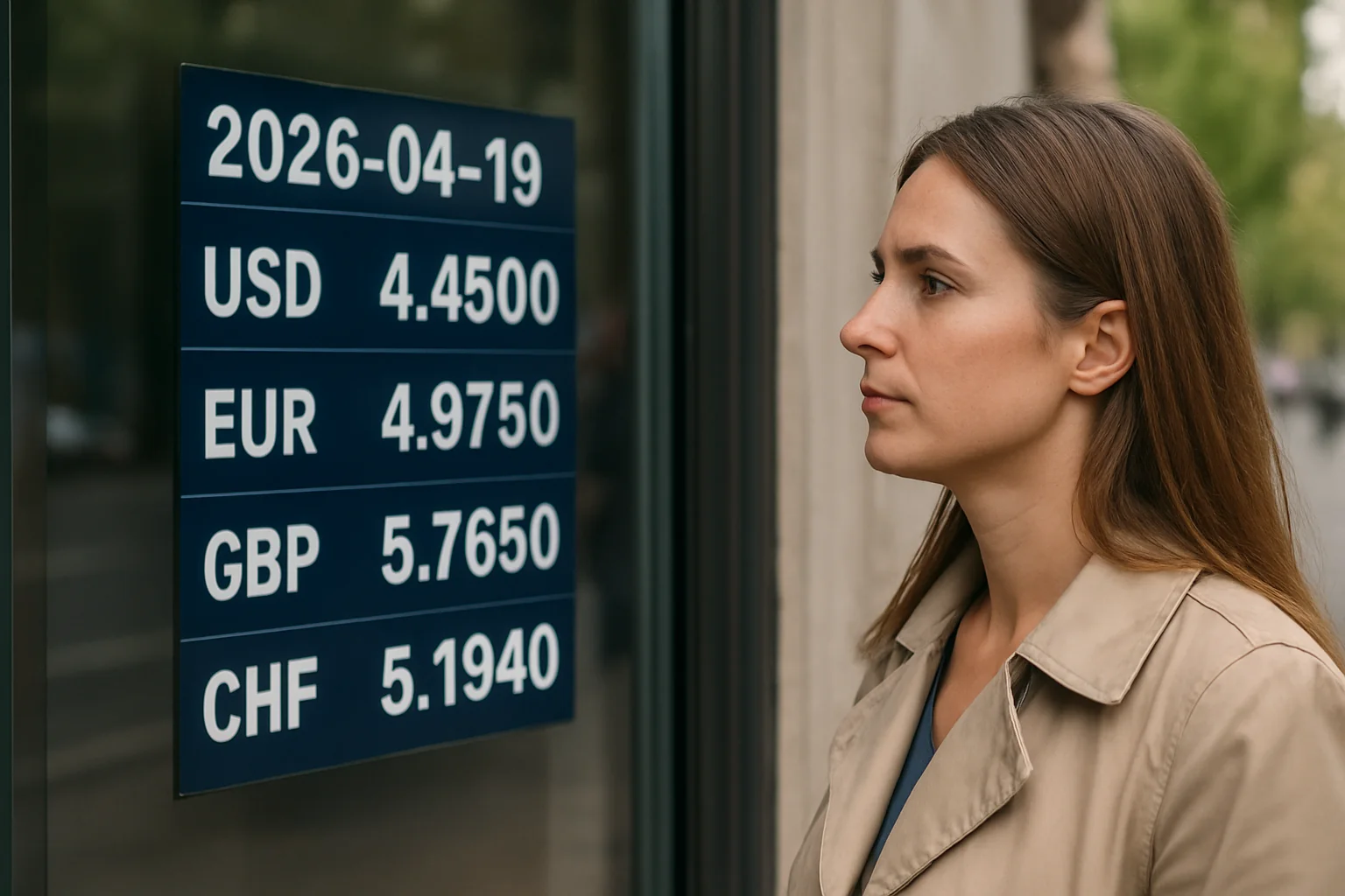 Curs valutar azi (BNR) – 2026-04-19
