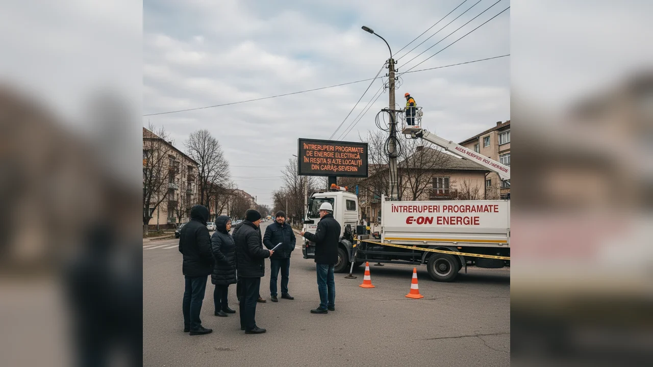 Întreruperi programate de curent în Reșița pe 16 februarie: străzi și intervale orare anunțate