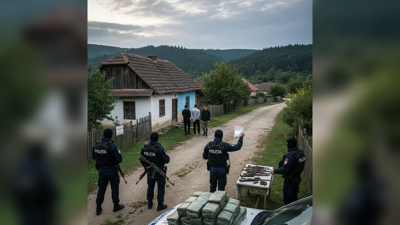 Investigație DIICOT la Reșița privind o grupare suspectată de trafic de arme și droguri