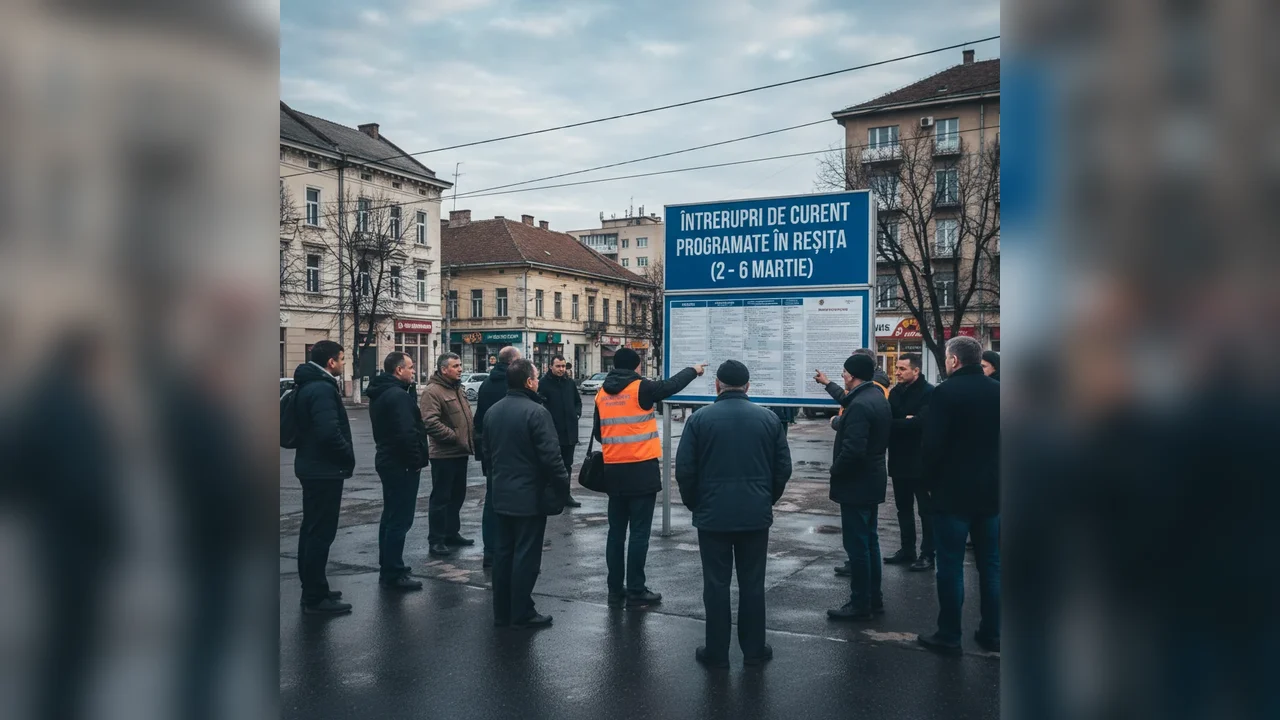 Program de întreruperi de curent anunțat în Reșița pentru începutul lunii martie