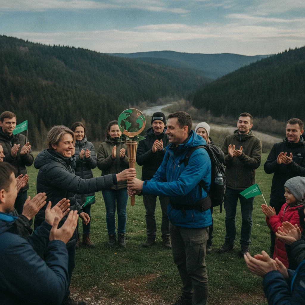Reșița a primit ștafeta COP31 Bike Ride, promovând mobilitatea ecologică
