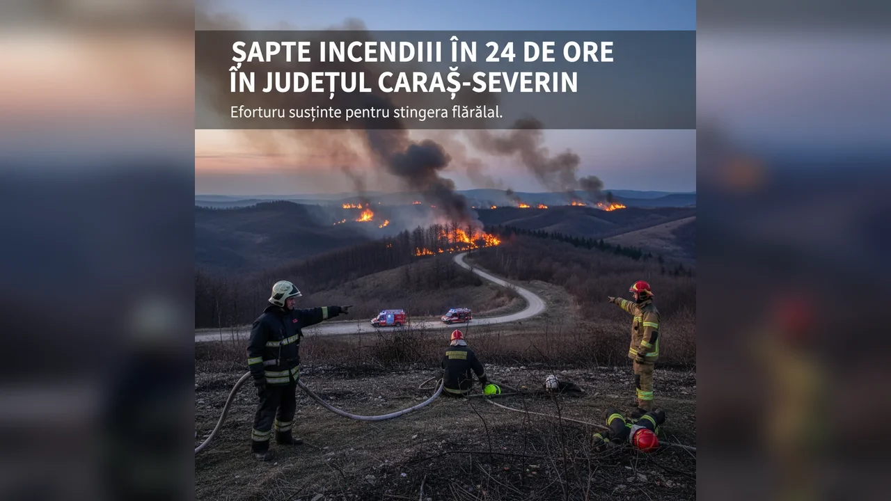 Șapte intervenții ale pompierilor în 24 de ore în Caraș-Severin, inclusiv în Reșița