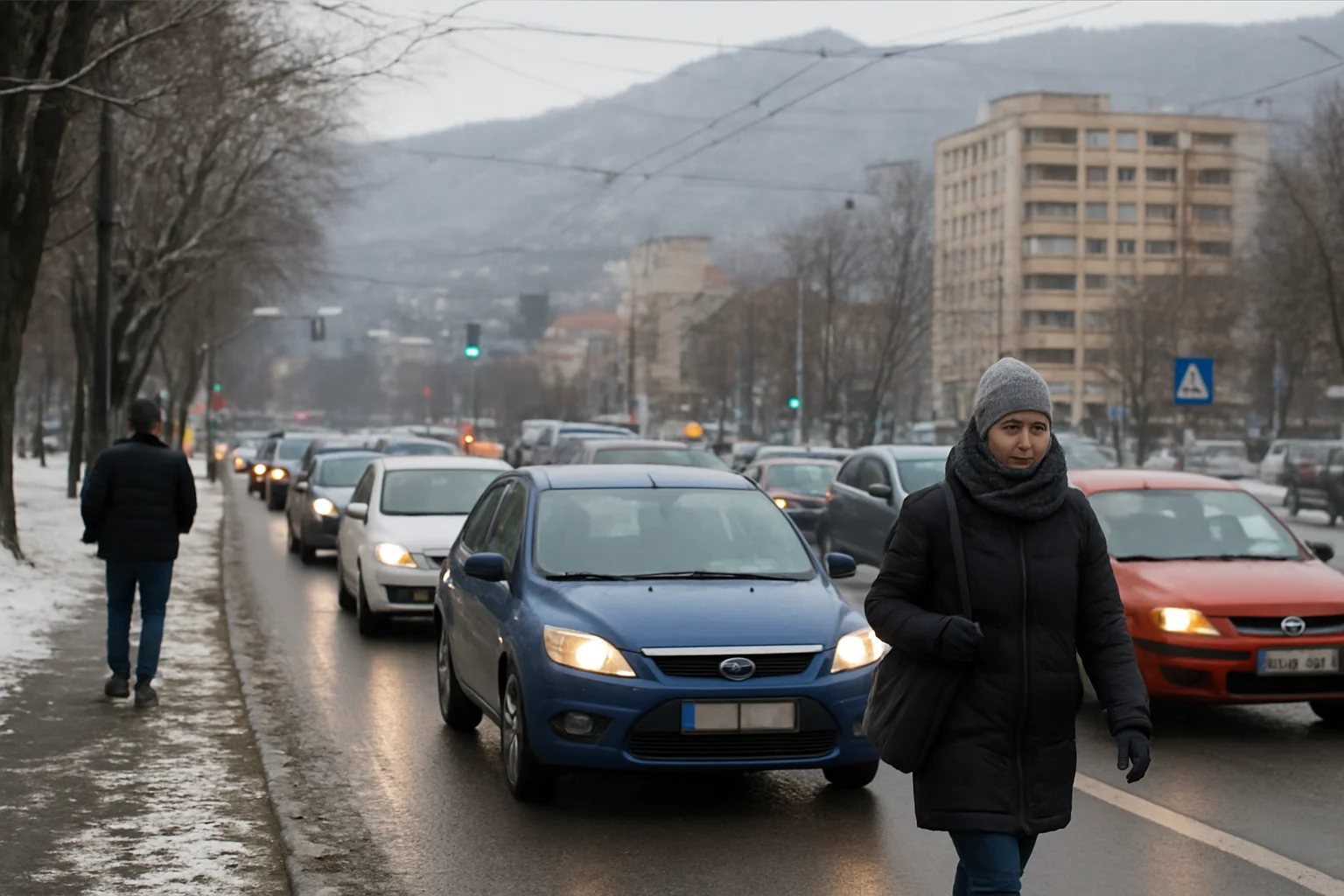 Situația traficului și vremea în Reșița la început de martie 2026