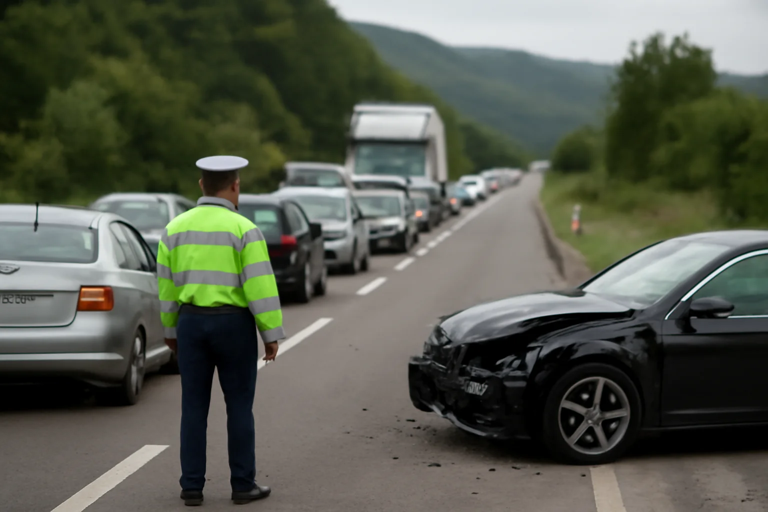 Trafic blocat pe DN 6 Caransebeș – Orșova după un accident rutier în județul Caraș-Severin