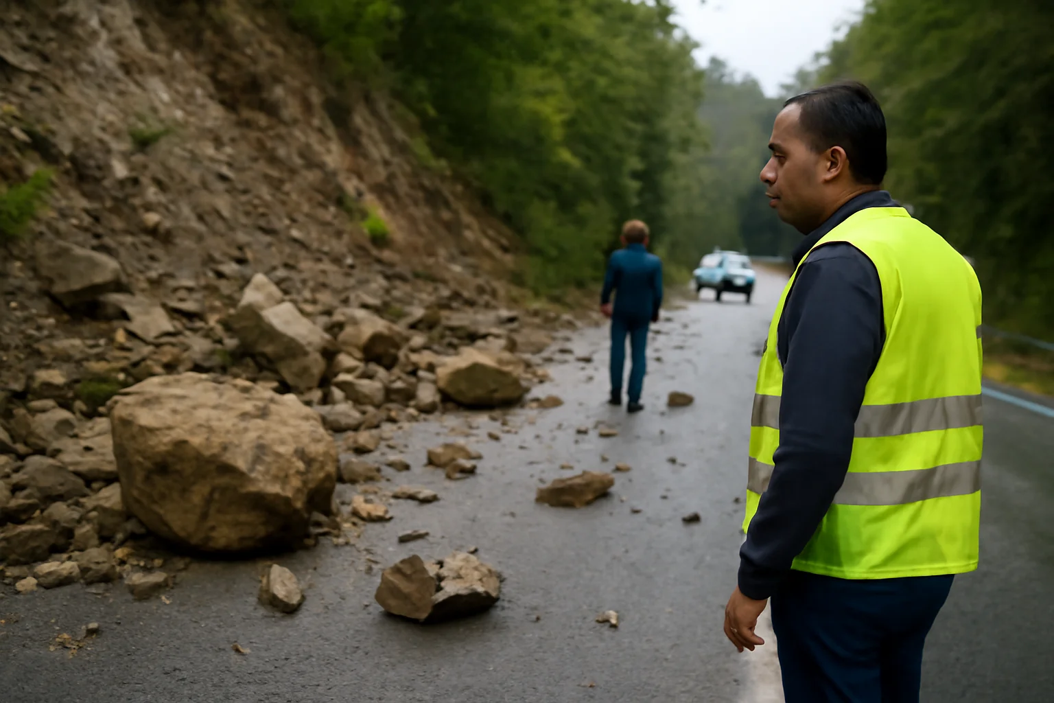 Trafic cu atenție sporită la Reșița după căderi de pietre pe DN 57A și DN 57B în Caraș-Severin