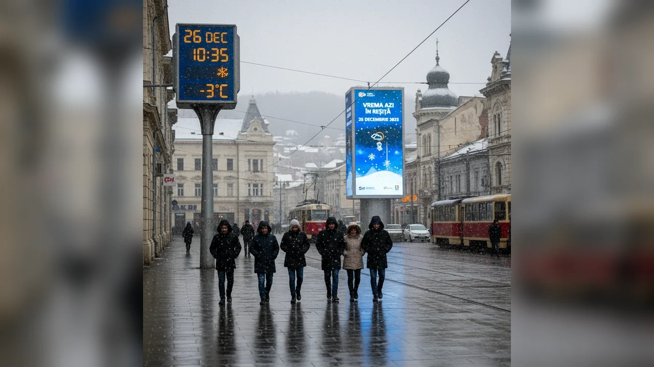 Vremea azi în Reșița – 26 decembrie 2025